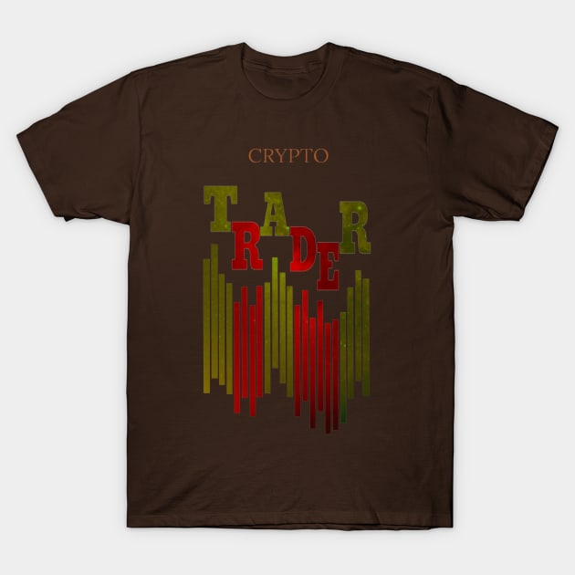 CRYPTO TRADER (COSMIC) / BROWN T-Shirt by Bluespider